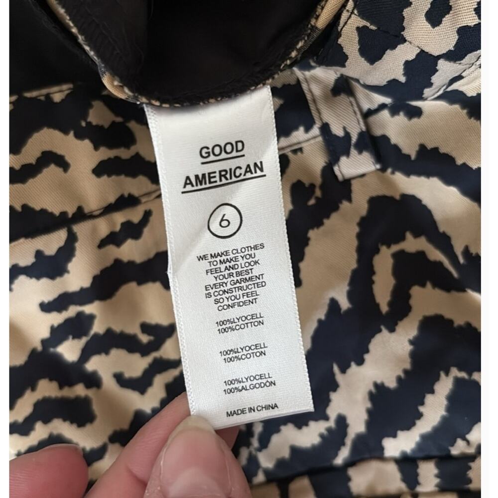 NWT Women's Good American Animal Print Skirt/Shorts Size 6 - Picture 5 of 5